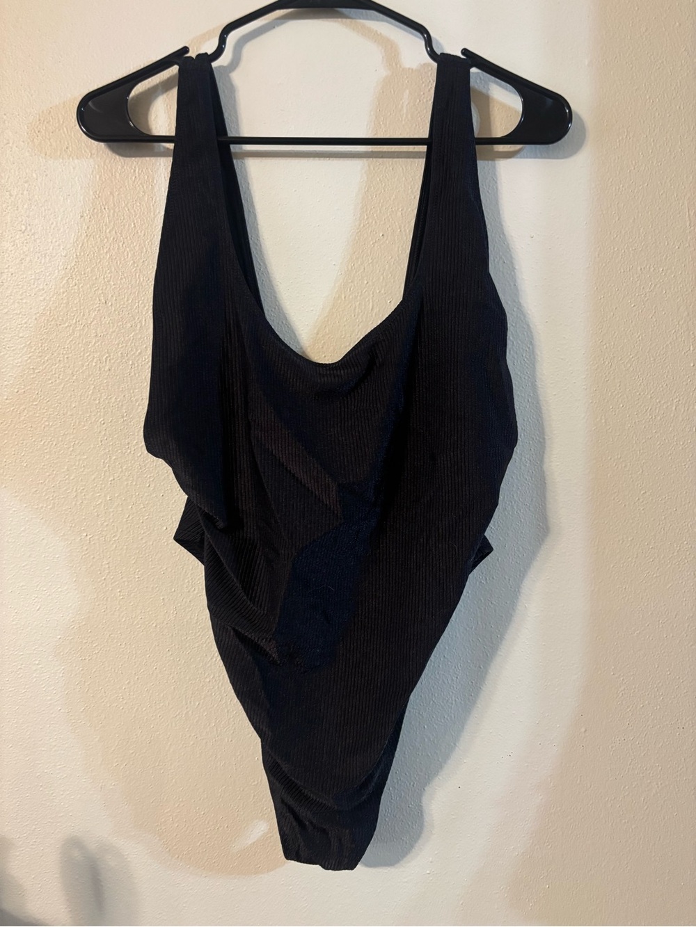 Women’s Black Ribbed Tank swimsuit